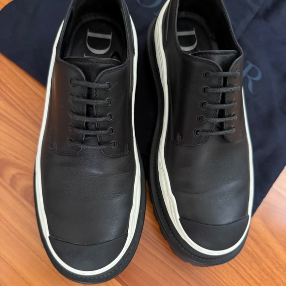 Dior x Sacai Black Men's Derby Shoes Sz 8 Orig. $1600 - Picture 5 of 12